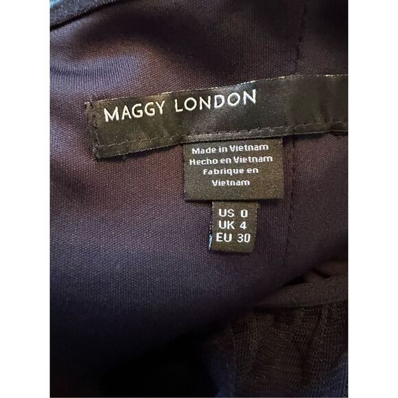 Maggy London Elegant navy small Halter Cocktail Dress for Women - Picture 8 of 10